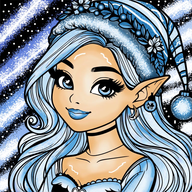 christmas girl elf realistic