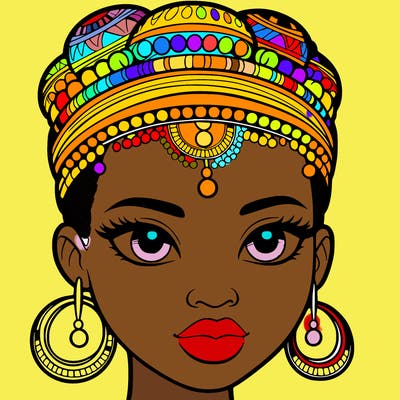 african princess head shot