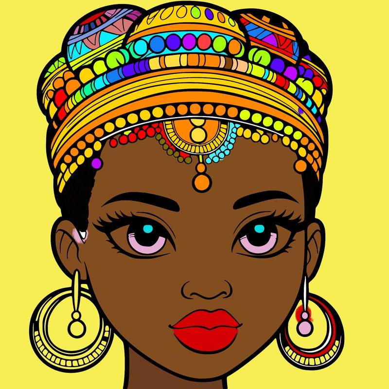 african princess head shot