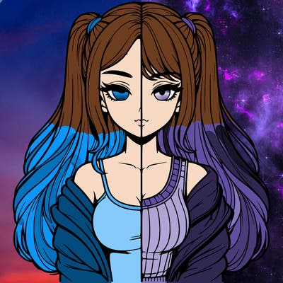 realistic girl split