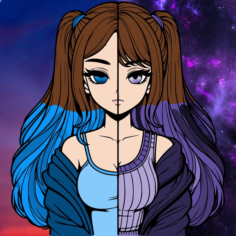 realistic girl split