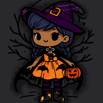 girl in a halloween costume