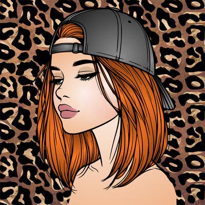 realistic  girl with a backwards hat