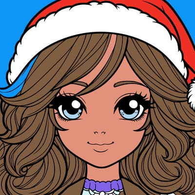 realistic christmas girl