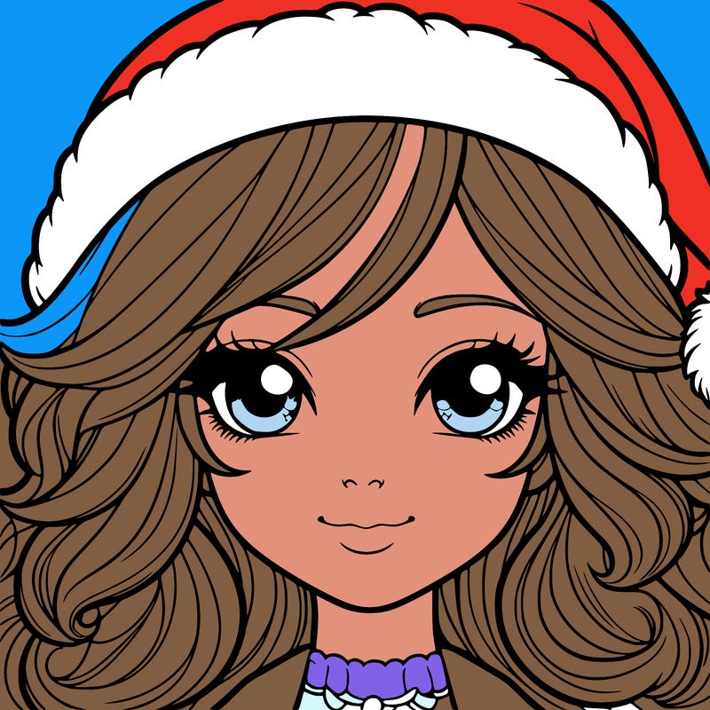 realistic christmas girl