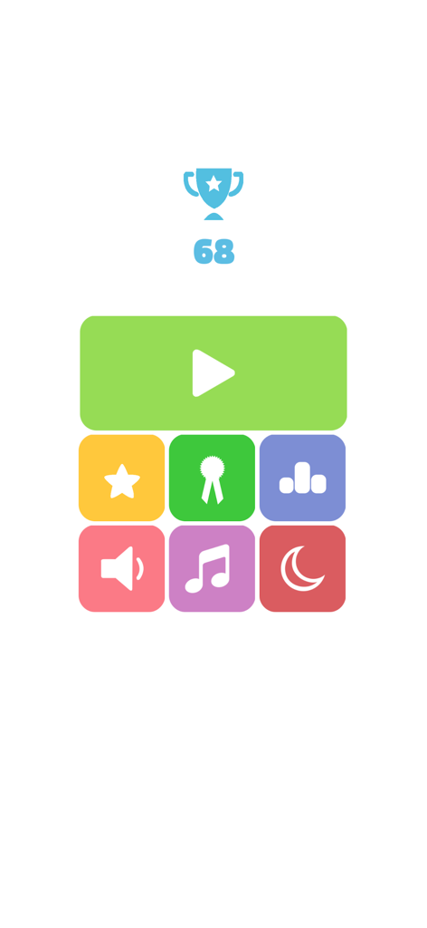 1010 Block Puzzle King - 1010 Block Puzzle King main menu featuring a play button and colorful icons for settings and achievements