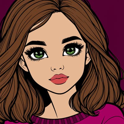 realistic girl whith cute eyes