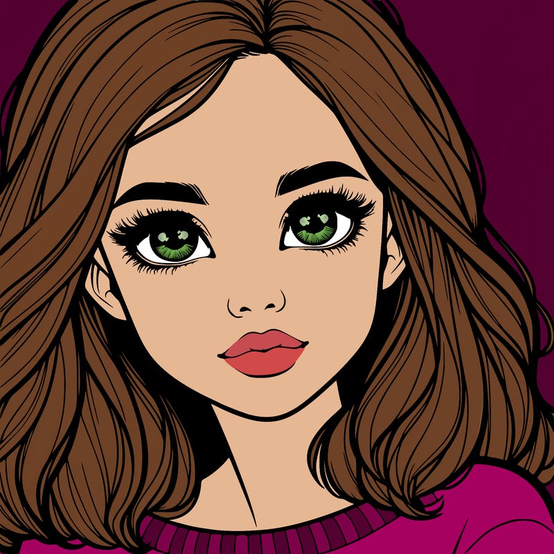 realistic girl whith cute eyes