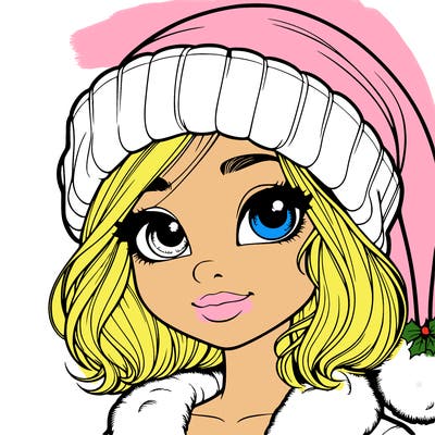 realistic christmas girl