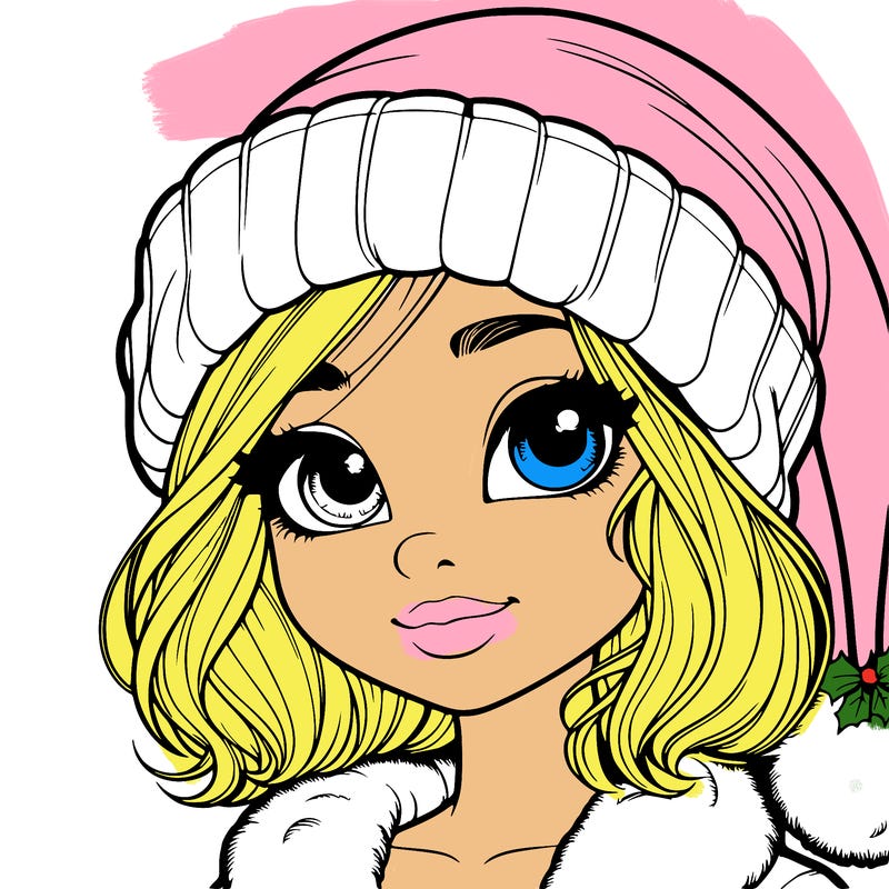 realistic christmas girl