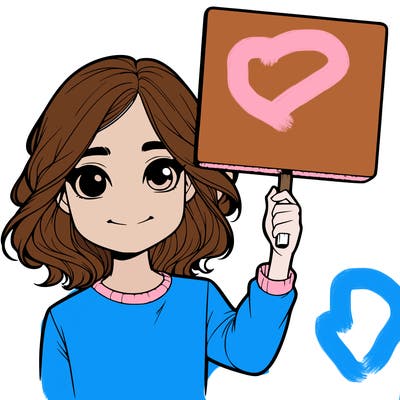 realistic girl holding up a sign