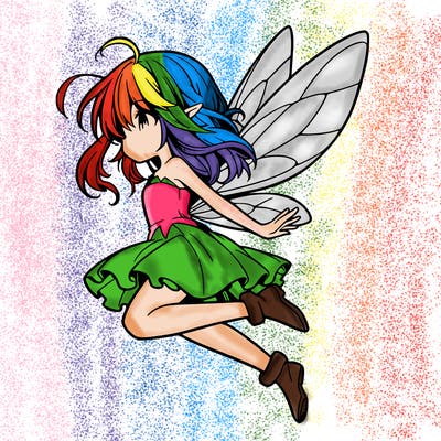 manga fairy flying