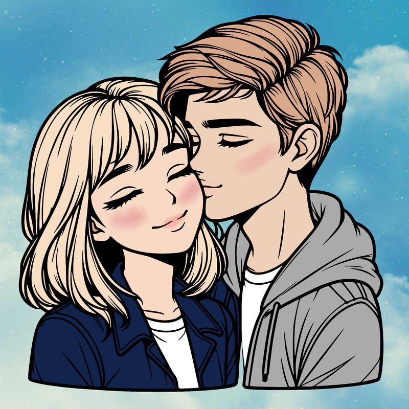 realistic girl and boy  love