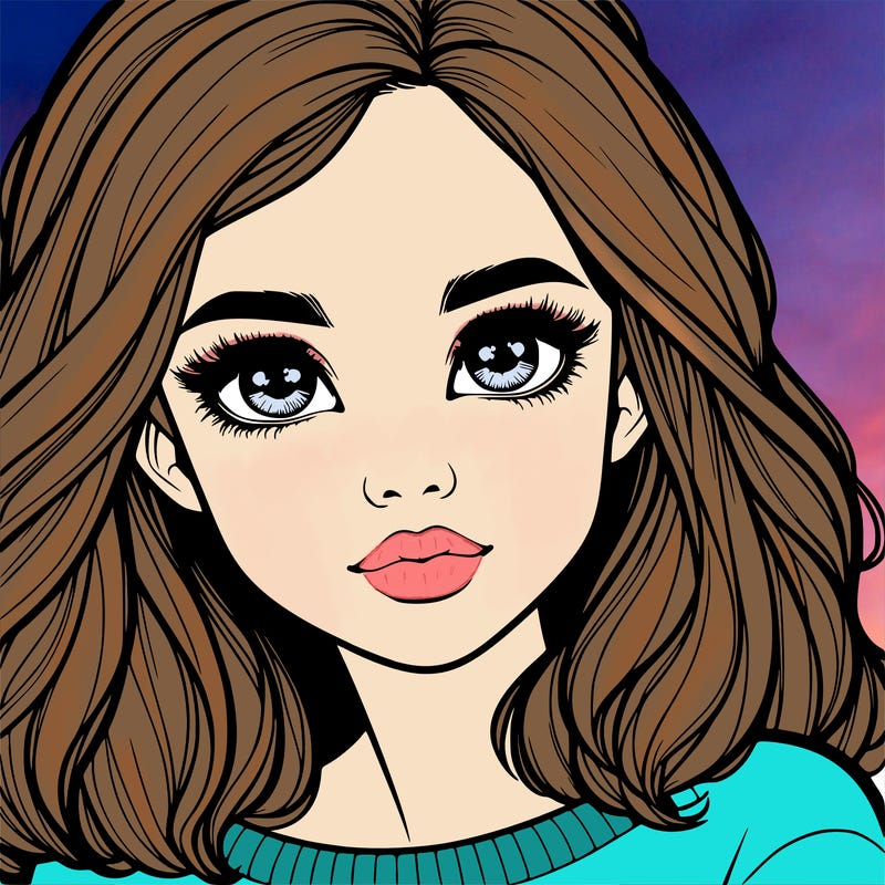 realistic girl whith cute eyes