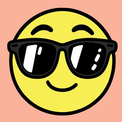emoji with sunglasses