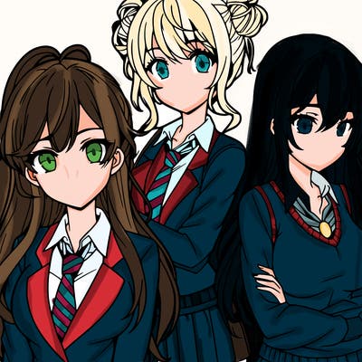 anime girls teenagers