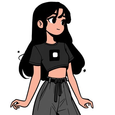 girl in a cute crop top