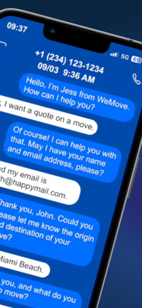 ZenCall - ZenCall app screenshot showing an AI assistant handling a business call and capturing lead information