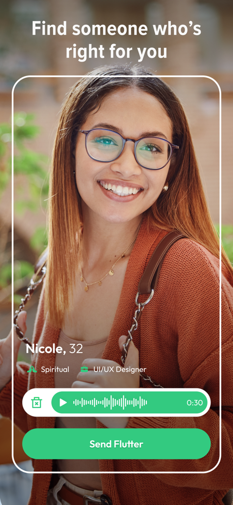 Trueflutter: African Dating - User profile on Trueflutter African dating app with voice intro feature