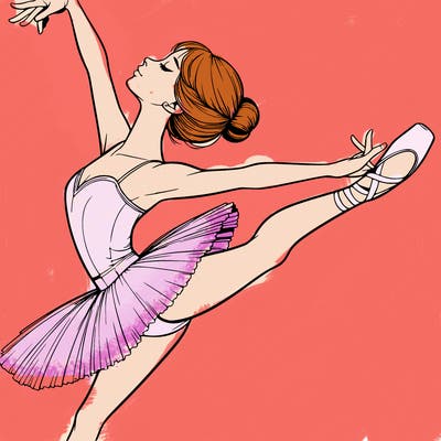 realistic ballerina