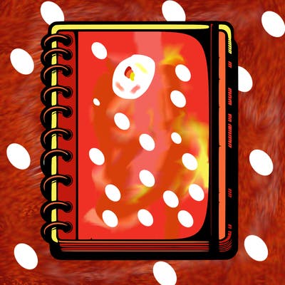 blank, realistic notebook