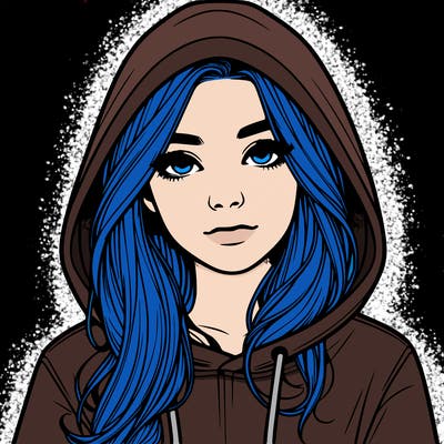 realistic girl with a hoodie