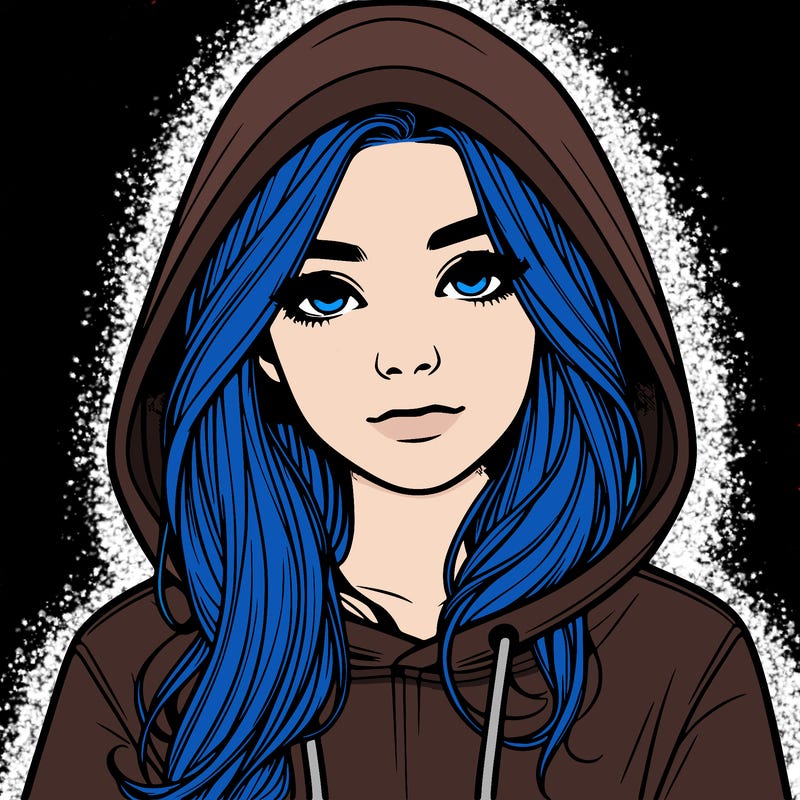 realistic girl with a hoodie