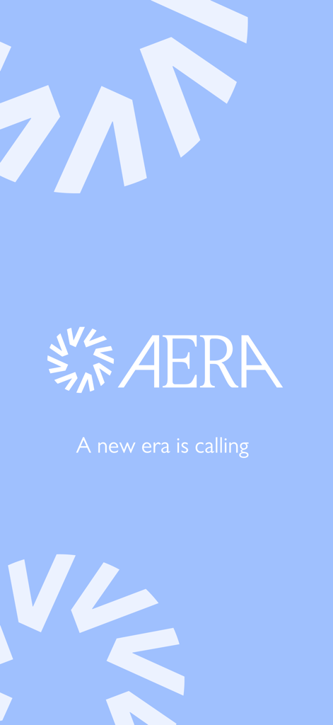 Aera Pilates - Aera Pilates app splash screen with logo and slogan A new era is calling