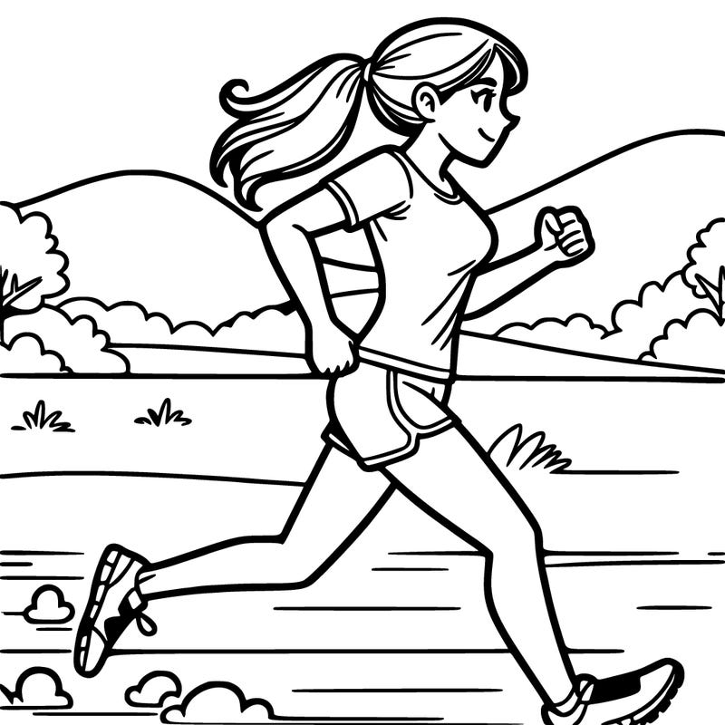 a woman running xc