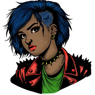 realistic punk girl