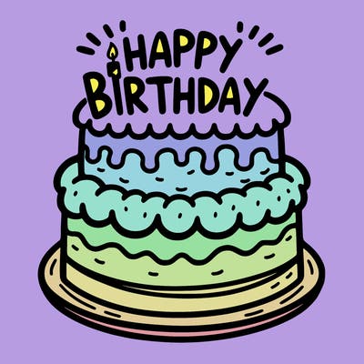 cake with happy birthday on it