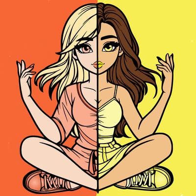 realistic girl split