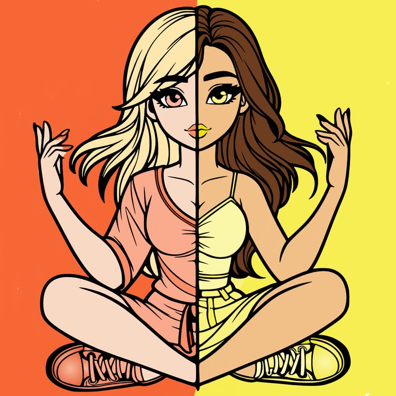 realistic girl split