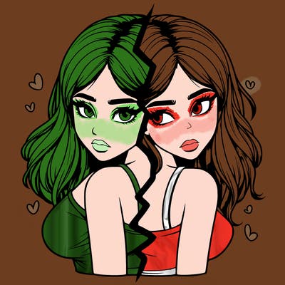 realistic girl split