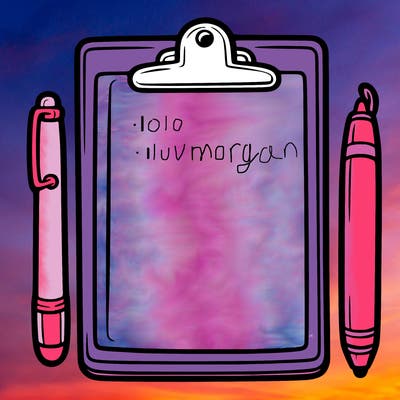 blank clip board with pen