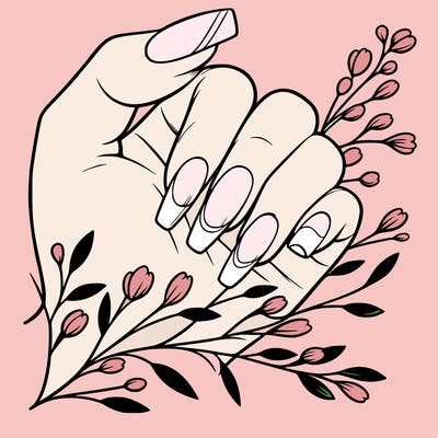 nails with french tip