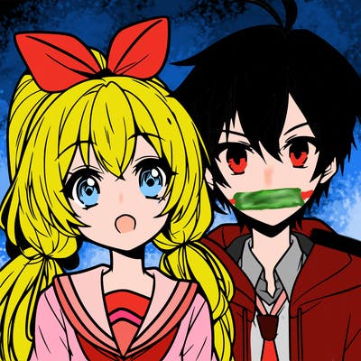 anime girl and boy