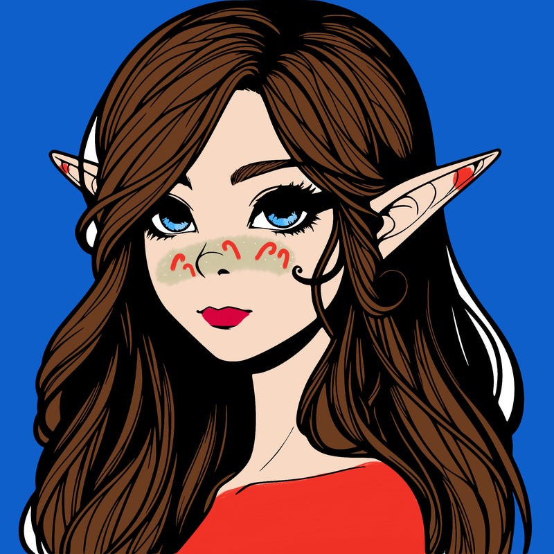 elf girl realistic dark fantasy