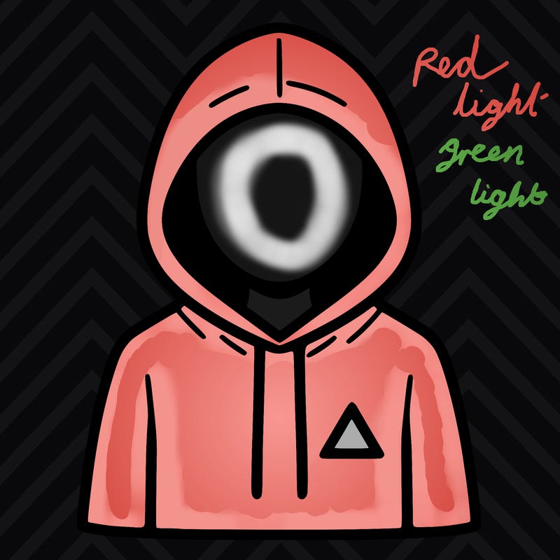 a person with non face waering a hoodie with a small triangle symbol