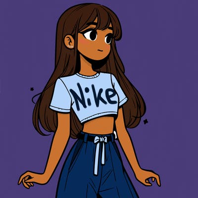 girl in a cute crop top