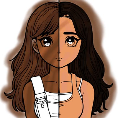 realistic girl split