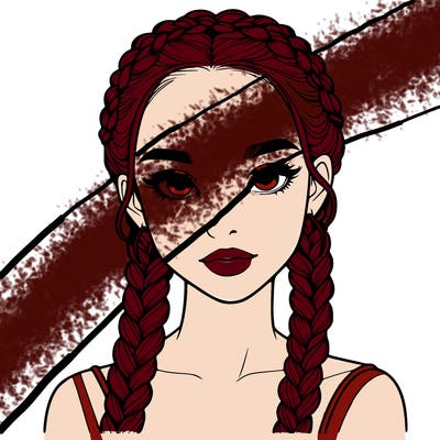 realistic girl with braids