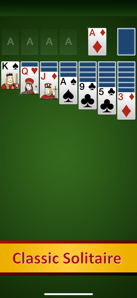 Solebon Solitaire - 50 Games - Gameplay of classic Klondike solitaire card game with clear card designs