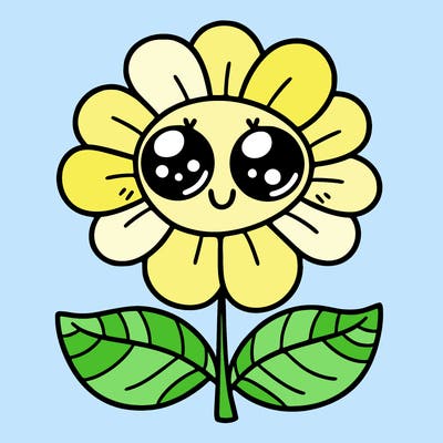 flower with eyes