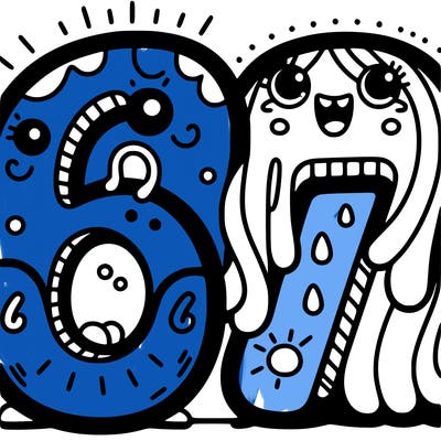 make  two numbers that are 6 and 7