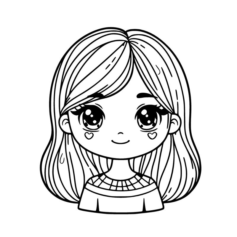 gril brown hair brown eyes white skin