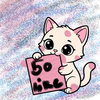 a small cat with a blank sheet of paper in its hand. the cat is sooooooo cute!