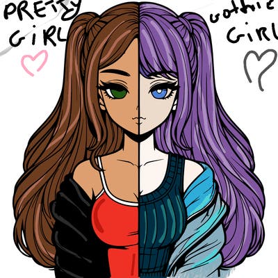 realistic girl split