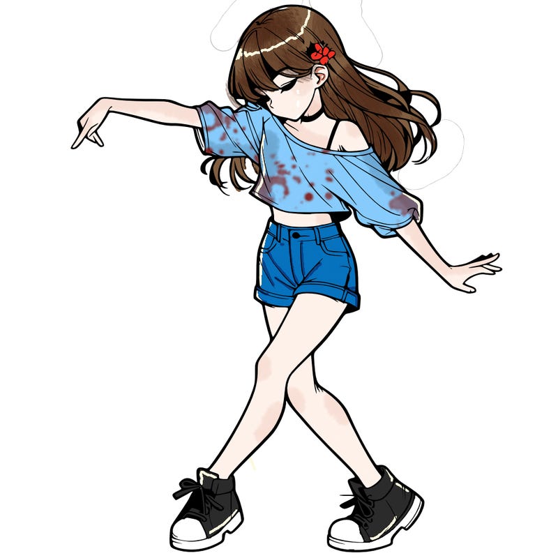 realistic girl danceing