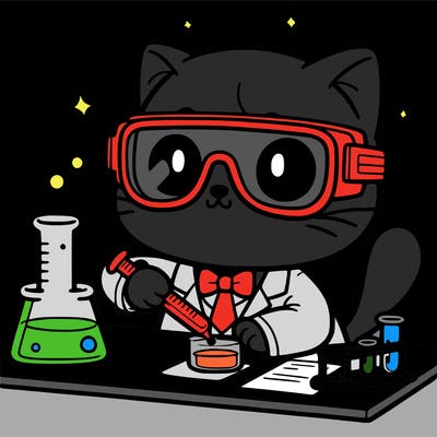 scientist cat